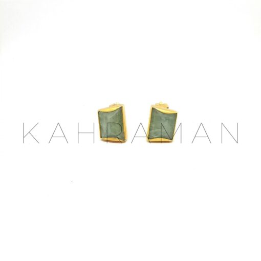 Gold Aquamarine Earrings BD0019
