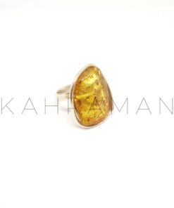 Sterling Silver Amber Ring BA0078