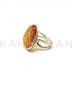 Sterling Silver Amber Ring BA0098