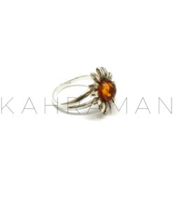 Sterling Silver Amber Ring BA0100