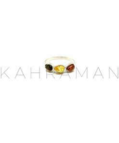 Sterling Silver Amber Ring BA0102