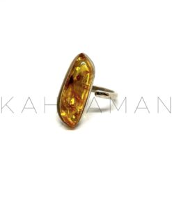 Sterling Silver Amber Ring BA0103