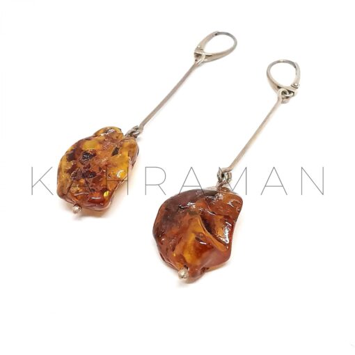 Handmade amber earrings BD0066