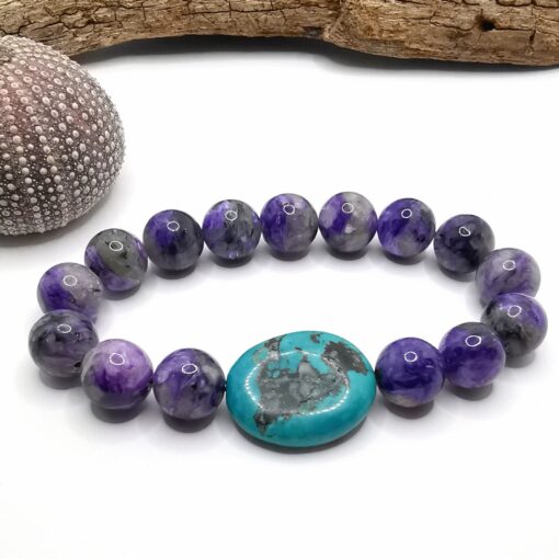 Charoite-turquoise bracelet BB0320