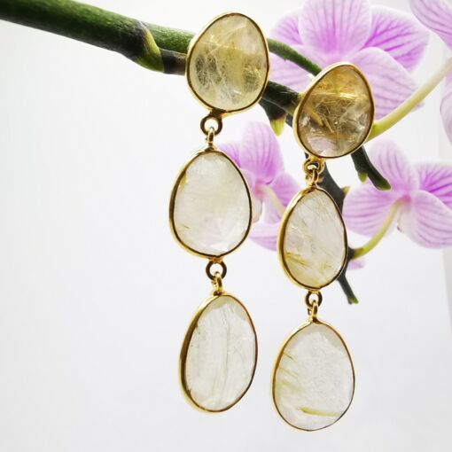 Rutilated Quartz Earrings BD0230